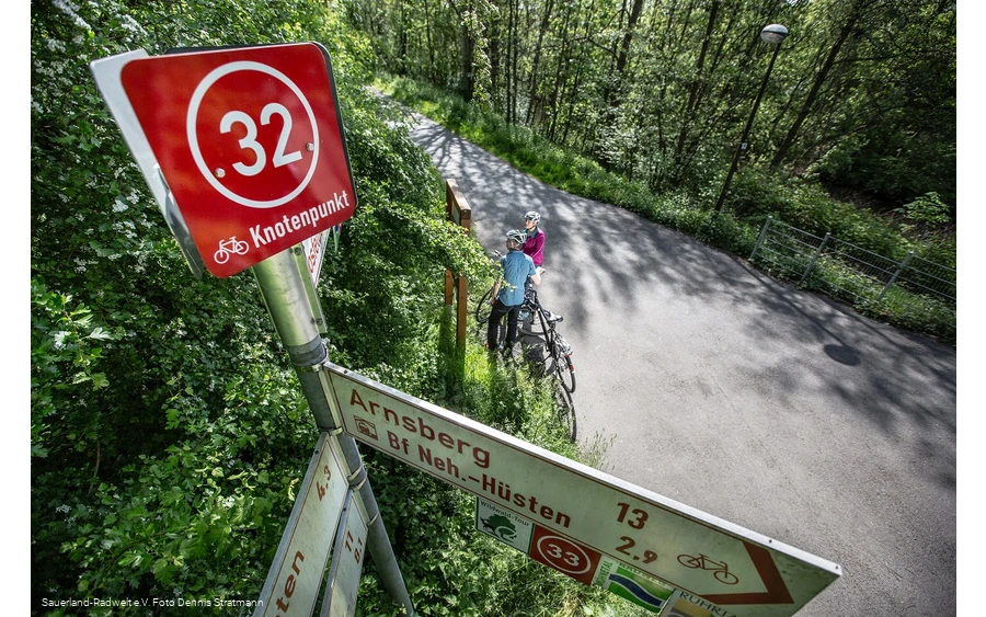Beschilderung des Radwegenetzes in Sauerland und Siegen-Wittgenstein