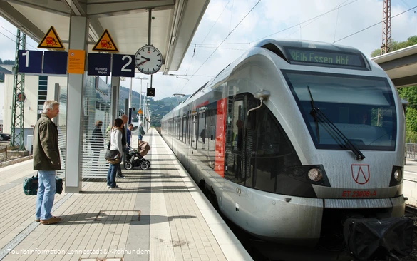 Die Anreise mit der Bahn.