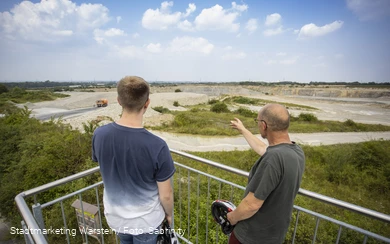 Steinbruch an der Radroute Steine und Mehr