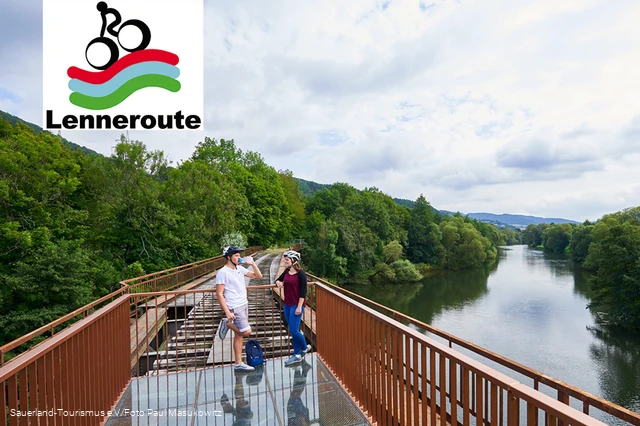 Pause auf der Fischbauchbrücke über der Lenne (Paul Masukowitz)