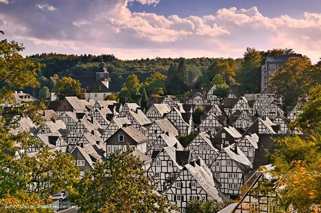 Fotoblick auf die historische Altstadt "Alter Flecken" von Freudenberg