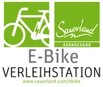 Erkennungszeichen von E-Bike Verleihstationen im Sauerland